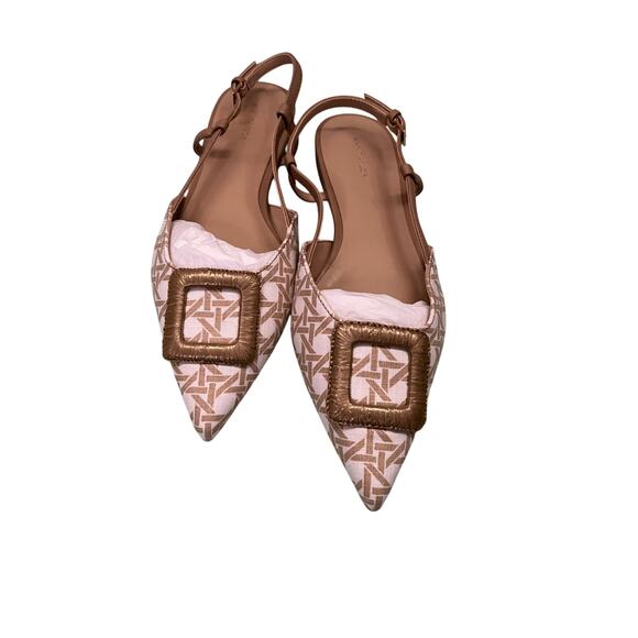 Ann Taylor geometric sling back flat -7 - Picture 1 of 4
